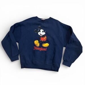 Vintage 90s Disneyland Mickey Mouse Crewneck Sweatshirt Size M Made In USA